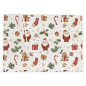 Weihnachtsmann-Geschenktasche – Whimsical Design Große Geschenktüte (Rückseite)