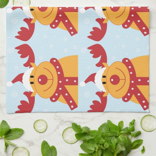 Weihnachtsmann Geschirrtuch (Gefaltet)