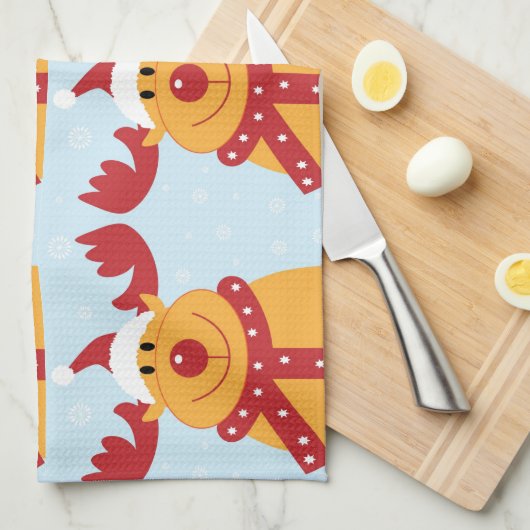 Weihnachtsmann Geschirrtuch (Viertel Falte)