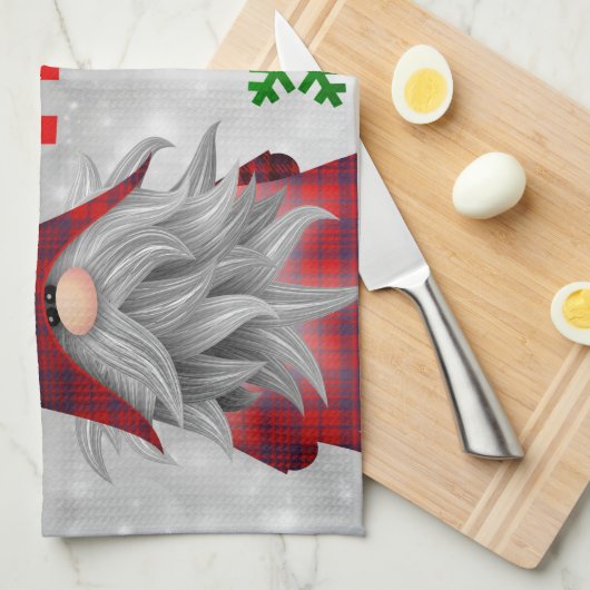 Weihnachtsmann Geschirrtuch (Viertel Falte)