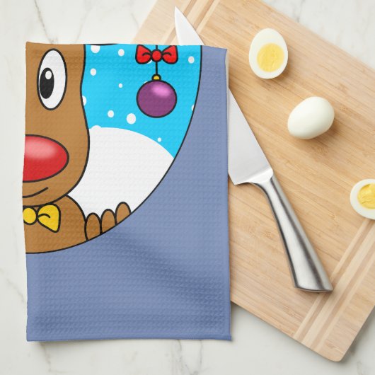 Weihnachtsmann Geschirrtuch (Viertel Falte)