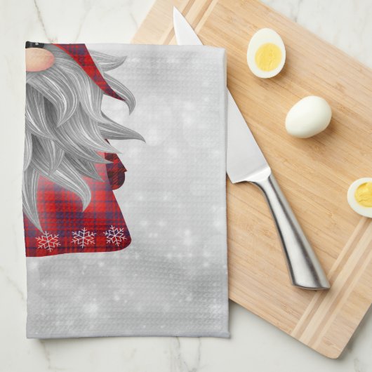 Weihnachtsmann Geschirrtuch (Viertel Falte)