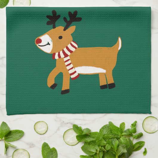 Weihnachtsmann Geschirrtuch (Gefaltet)