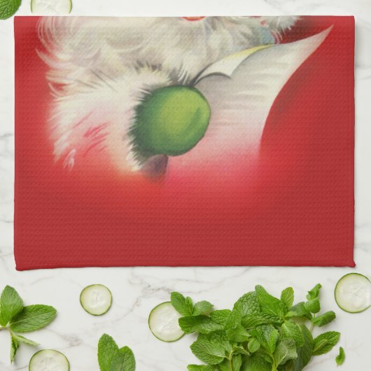 Weihnachtsmann Geschirrtuch (Gefaltet)