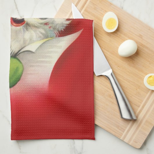 Weihnachtsmann Geschirrtuch (Viertel Falte)