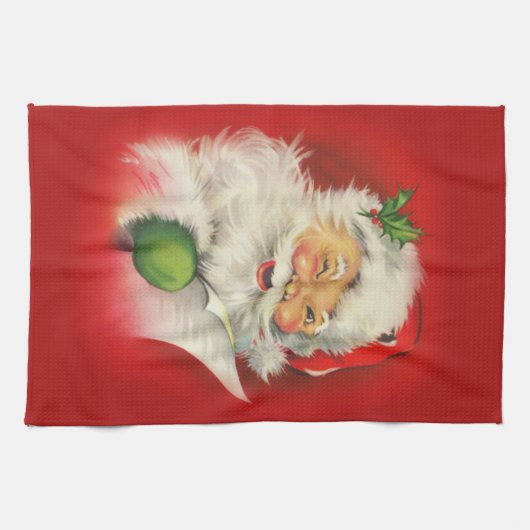 Weihnachtsmann Geschirrtuch (Horizontal)