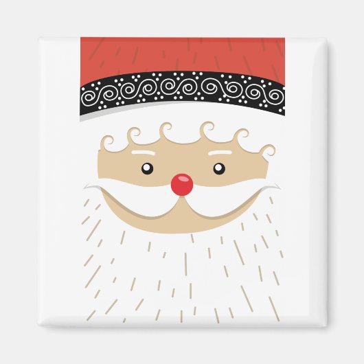 Weihnachtsmann Gesicht Magnet (Vorne)