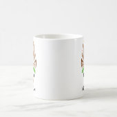 Weihnachtsmann-Gesicht mit individuellem Namen Kaffeetasse (Mittel)