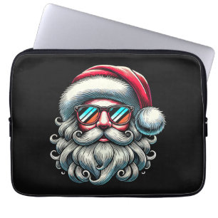Weihnachtsmann Gesicht Retro Sonnenbrille Weihnach Laptopschutzhülle
