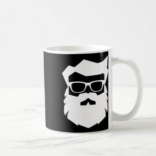 Weihnachtsmann Gesicht Sonnenbrille Mit Bart Xmas Kaffeetasse (Rechts)