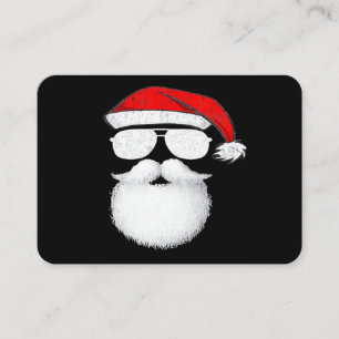 Weihnachtsmann-Gesicht-Sonnenbrille Mit Hut Bart C Visitenkarte