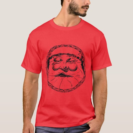 Weihnachtsmann Gesicht T-Shirt (Vorderseite)