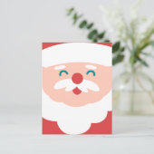 Weihnachtsmann Gesicht Vater Weihnachten Niedliche Postkarte (Stehend Vorderseite)