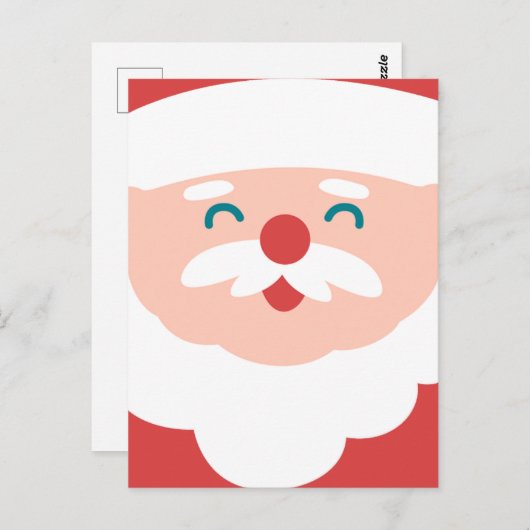 Weihnachtsmann Gesicht Vater Weihnachten Niedliche Postkarte (Vorne/Hinten)