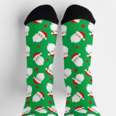 Weihnachtsmann-Gesichter Weihnachtsgeschenk bedruc Socken (Oben)