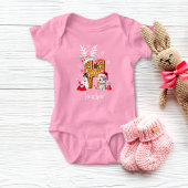Weihnachtsmann Gingerbread Brief H für Mädchen Baby Strampler