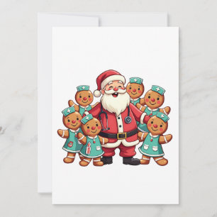 Weihnachtsmann Gingerbret Krankenpfleger Einladung