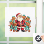 Weihnachtsmann Gingerbret Krankenpfleger Fensteraufkleber (Zuhause)