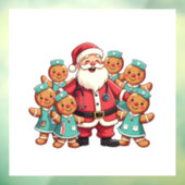 Weihnachtsmann Gingerbret Krankenpfleger Fensteraufkleber (Blatt 3)