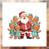 Weihnachtsmann Gingerbret Krankenpfleger Fensteraufkleber (Blatt 2)