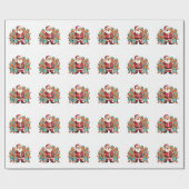 Weihnachtsmann Gingerbret Krankenpfleger Geschenkpapier (Flach)