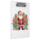 Weihnachtsmann Gingerbret Krankenpfleger Klemmbrett (Rechts)