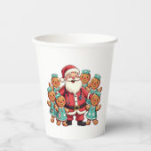 Weihnachtsmann Gingerbret Krankenpfleger Pappbecher (Vorderseite)