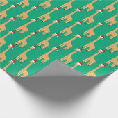 Weihnachtsmann-Giraffe Geschenkpapier (Ecke)