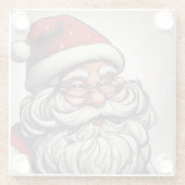 Weihnachtsmann Glasuntersetzer (Rückseite)