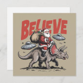 Weihnachtsmann Glaub Dinosaurier Weihnachten Trice (Vorne/Hinten)