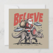 Weihnachtsmann Glaub Dinosaurier Weihnachten Trice (Vorderseite)