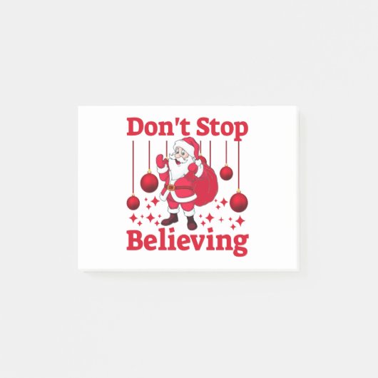 Weihnachtsmann glaubt post-it klebezettel (Vorderseite)