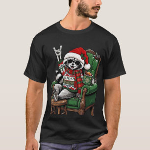 Weihnachtsmann Glühwein Teufelshörner Rock Weihnac T-Shirt