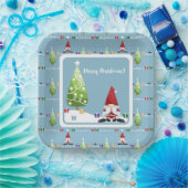 Weihnachtsmann-Gnom für Weihnachten-Papierplatte Pappteller (Party)