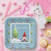 Weihnachtsmann-Gnom für Weihnachten-Papierplatte Pappteller (Party)
