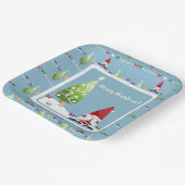 Weihnachtsmann-Gnom für Weihnachten-Papierplatte Pappteller (Gewinkelt)