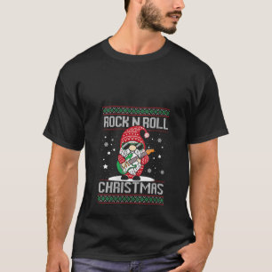 Weihnachtsmann-Gnom-Gitarre-Rock-n-Roll-Xmas-Fraue T-Shirt