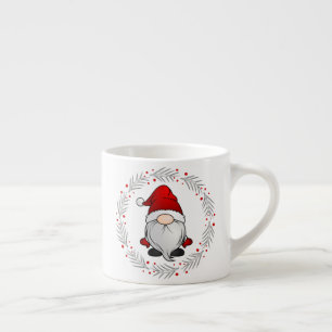 Weihnachtsmann-Gnom lustiger Weihnachts-Kranz Espressotasse