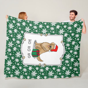 Weihnachtsmann Golden Retriever Dog Niedlich Fleecedecke