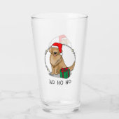 Weihnachtsmann Golden Retriever Dog Niedlich Glas (Rückseite)