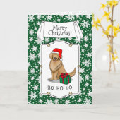 Weihnachtsmann Golden Retriever Dog Niedlich Karte (Gelbe Blume)