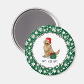Weihnachtsmann Golden Retriever Dog Niedlich Magnet (Vorderseite/Rückseite)