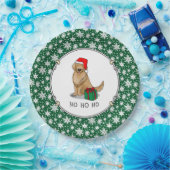 Weihnachtsmann Golden Retriever Dog Niedlich Pappteller (Party)