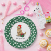 Weihnachtsmann Golden Retriever Dog Niedlich Pappteller (Party)