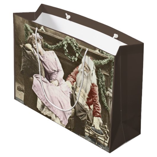 Weihnachtsmann Große Geschenktüte (Rückseite Schrägansicht)