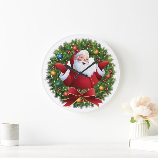 Weihnachtsmann Große Wanduhr (Zuhause)