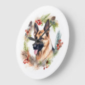 Weihnachtsmann Große Wanduhr (Winkel)