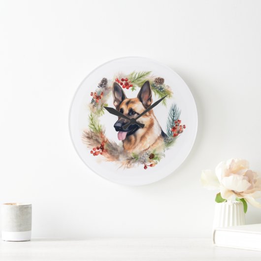 Weihnachtsmann Große Wanduhr (Zuhause)