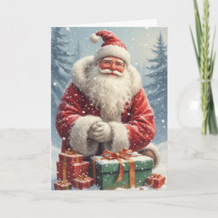 Weihnachtsmann-Gruß gefaltete Grußkarte Karte