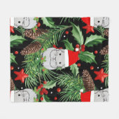 Weihnachtsmann-Guinea Fleecedecke (Vorderseite (Horizontal))